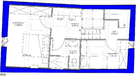 Plan du deuxième étage